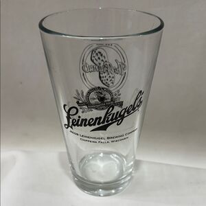 Leinenkugel Handcrafted Beer 16 Oz Clear Pint Glass Chippewa Falls Wisconsin